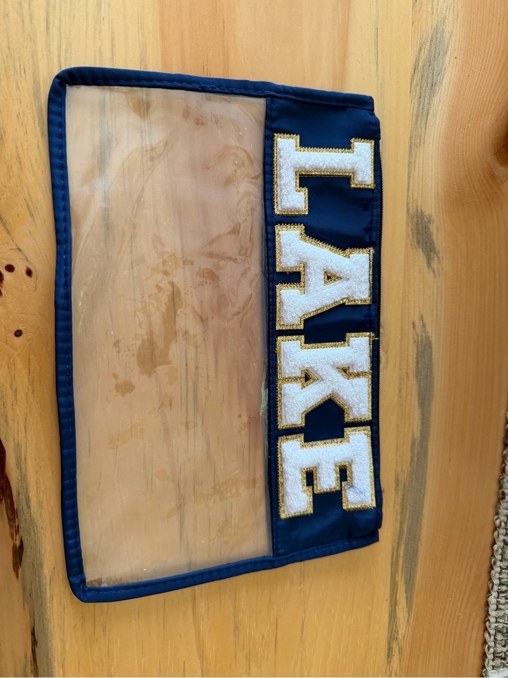 LAKE Navy Clear Cosmetic Bag